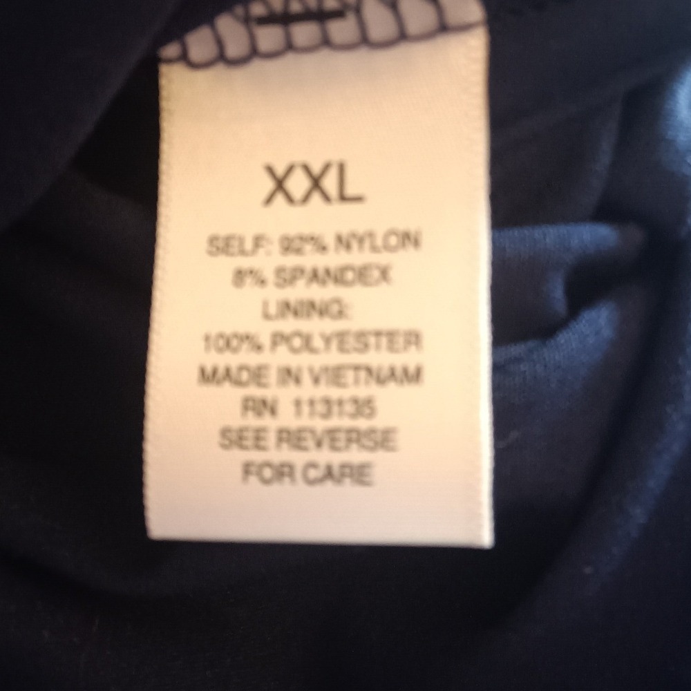 Leo & Nicole Admiral Navy Eyelet Lace Convertible Blouse XXL NWT - Picture 9 of 13